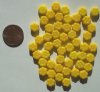50 8mm Opaque Yellow Flowers